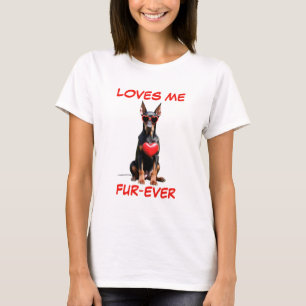 T-shirt Lunettes de soleil en forme de coeur rouge Pincher
