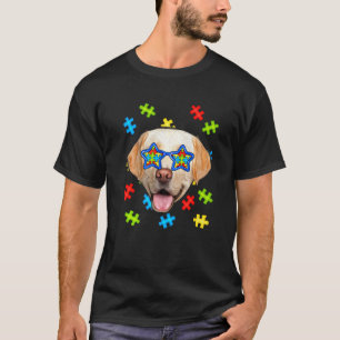 T-shirt Lunettes de soleil énigme autisme Labrador mignon