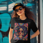 T-shirt Lunettes de soleil et Sass<br><div class="desc">Faites honneur à votre style unique et célébrez la diversité avec ce design extraordinaire. C'est fait pour des femmes fortes et indépendantes qui aiment s'exprimer. Le design montre une femme confiante dans des couleurs audacieuses et des motifs cool, rocking élégants lunettes de soleil et boucles d'oreille. Fleurs vives et art...</div>