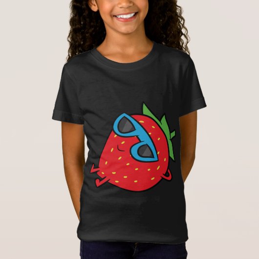T-Shirt Lunettes de soleil Fruit d'été fraise (Devant)
