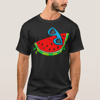 T-shirt Lunettes De Soleil Fruit Été Au Melon Cute Sur Pas