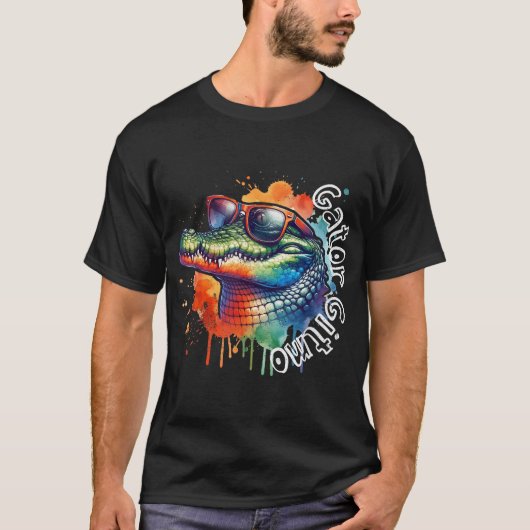 T-shirt Lunettes de soleil Gator Gitmo Alligator Apreal (Devant)