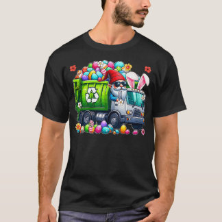 T-shirt Lunettes de soleil Gnome conduisant poubelle Truck