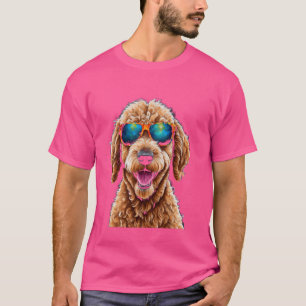 T-shirt Lunettes de soleil Goldendoodle Doodle doré Dog Ar