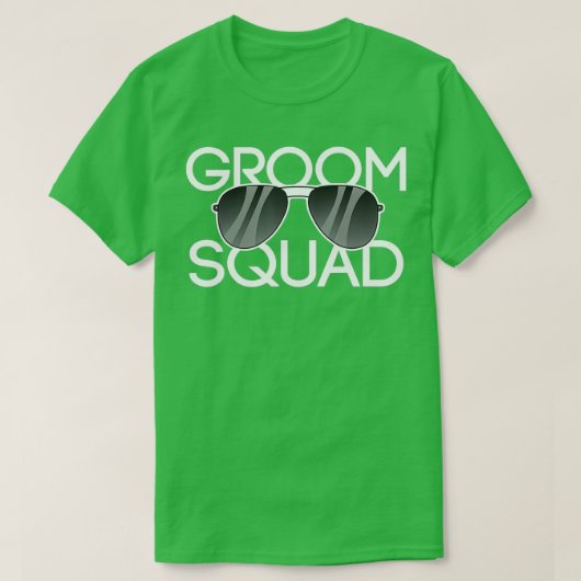 T-shirt Lunettes de soleil Groom Squad Mariage Enterrement (Design devant)