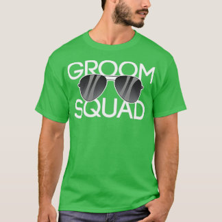 T-shirt Lunettes de soleil Groom Squad Mariage Enterrement