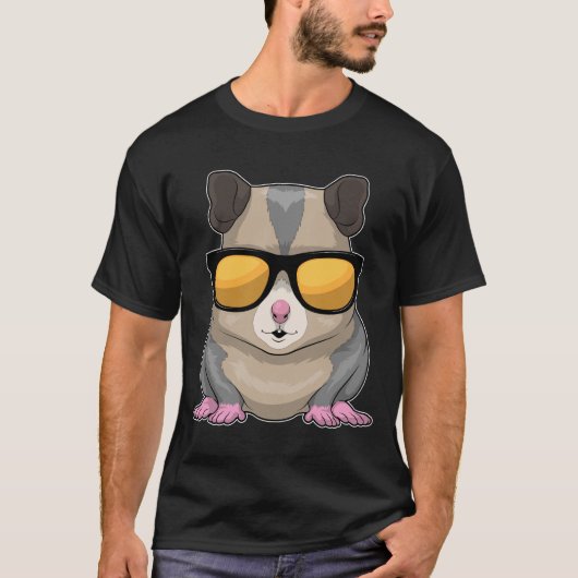 T-shirt Lunettes de soleil Hamster (Devant)
