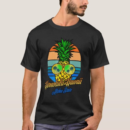T-shirt Lunettes de soleil Honolulu Hawaii Aloh (Devant)