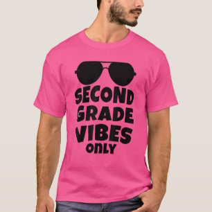 T-shirt Lunettes de soleil Kids 2nd Grade Vibes Only 1er j
