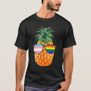T-shirt Lunettes de soleil LGBT à l'ananas Plages d'Aloha