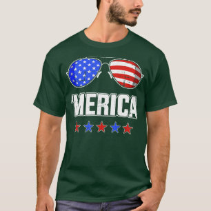 T-shirt Lunettes de soleil Merica avec les Etats-Unis pour