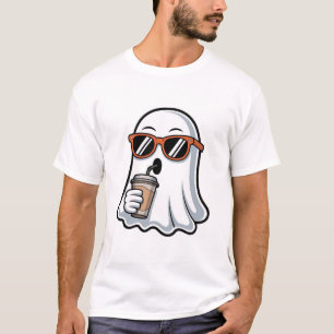 T-shirt Lunettes de soleil orange fantôme cool café glacé