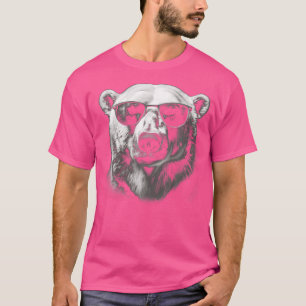 T-shirt Lunettes de soleil ours polaire Art d'animal sauva