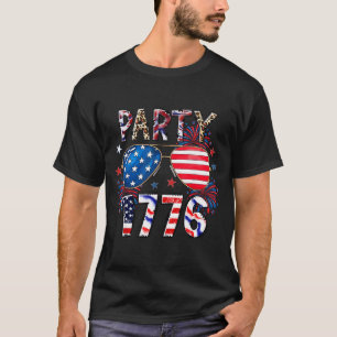 T-shirt Lunettes de soleil patriotiques Fête 1776 Indépend