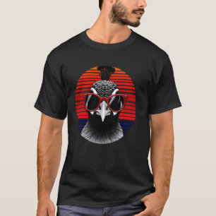 T-shirt Lunettes de soleil Peacock Bird Style rétro Vintag