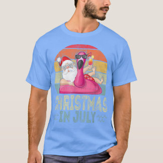T-shirt Lunettes de soleil Père Noël En Juillet Père Noël 