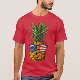 T-shirt Lunettes de soleil Pineapple 4 juillet T Femmes A