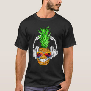 T-shirt Lunettes de soleil Pineapple Écouteurs Aloha Hawai
