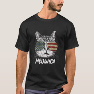 T-shirt Lunettes de soleil pour chat 4 juillet Meowica Mer