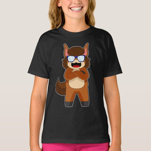 T-shirt Lunettes de soleil pour cheval (Devant)