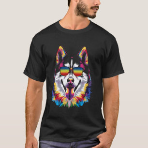 T-shirt Lunettes de soleil pour chien Husky sibérien Popar