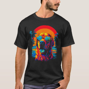 T-shirt Lunettes de soleil pour chien retriever doré Art