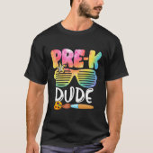 T-shirt Lunettes De Soleil Pré K Dude Tee Dye Retourner À (Devant)