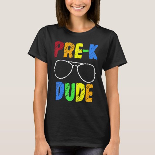T-shirt Lunettes de soleil préK Dude maternelle (Devant)