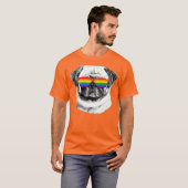 T-shirt Lunettes de soleil Pug Pride (Devant entier)