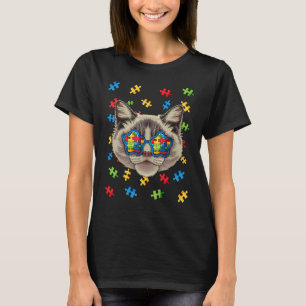 T-shirt Lunettes de soleil Puzzle Poupée Ragdoll Sensibili