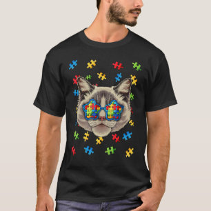 T-shirt Lunettes de soleil Puzzle Poupée Ragdoll Sensibili