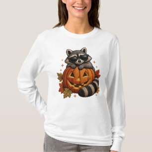 T-shirt Lunettes de soleil Raton laveur Halloween Broderie