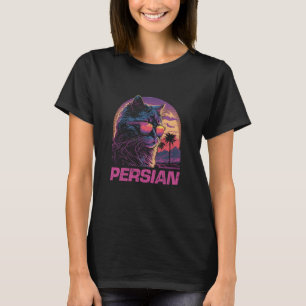 T-shirt Lunettes de soleil Retro cool Chat persan