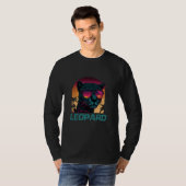 T-shirt Lunettes de soleil Retro cool Leopard (Devant entier)