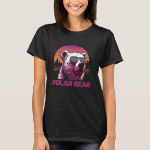 T-shirt Lunettes de soleil Retro cool Ours polaire
