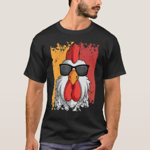 T-shirt Lunettes de soleil rétro vintage Coq Ferme de poul