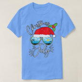 T-shirt Lunettes de soleil Santa Hat Vacances d'été Noël e (Design devant)