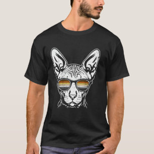 T-shirt Lunettes de soleil Sphynx Cat Bear Pride rétro pou