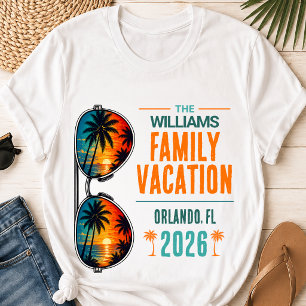 T-shirt Lunettes de soleil tropicales vacances en famille 