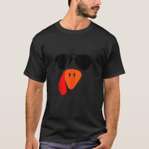 T-shirt Lunettes de soleil visage de dinde cool Pèlerin Th