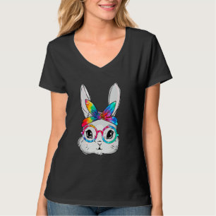 T-shirt Lunettes de soleil visage lapin Tie Dye Lunettes d
