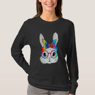 T-shirt Lunettes de soleil visage lapin Tie Dye Lunettes d