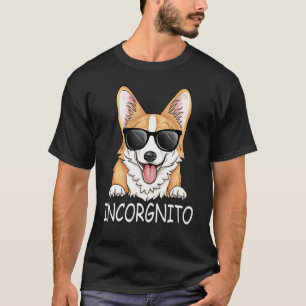 T-shirt Lunettes Incorgnito Incognito Drôle de Corgi Papa