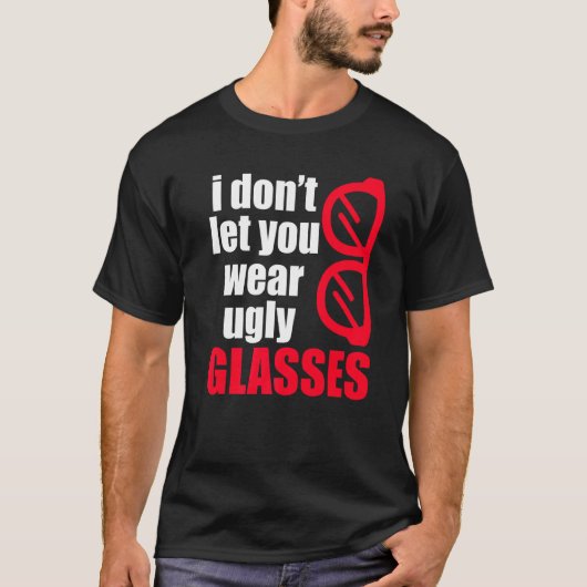 T-shirt Lunettes moches Opticien Ophtalmologiste Contact L (Devant)