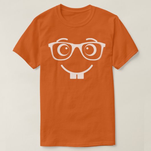T-shirt Lunettes nerd Dents d'éclat Émoticon Humour Nerd H (Design devant)