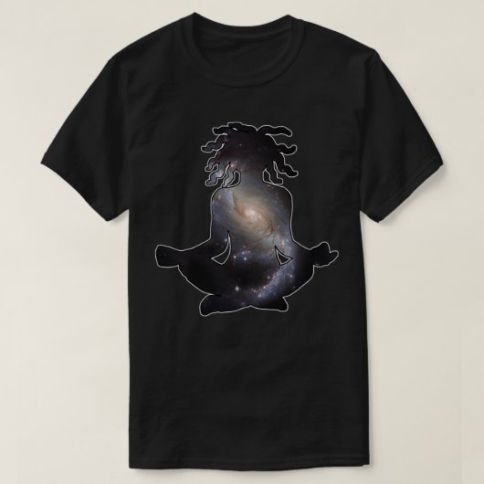 T-shirt L'Univers Dans La Méditation Assis (Design devant)