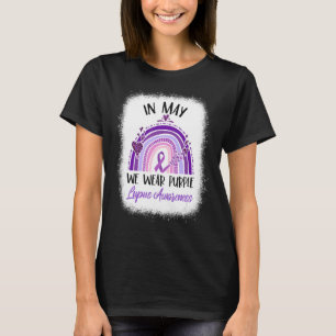 T-shirt Lupus Arc-En-Ciel En Mai Nous Portons Violet Lupus