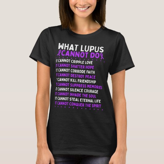 T-shirt Lupus Sensibilisation Lutter Lupus Warrior Ribbon (Devant)