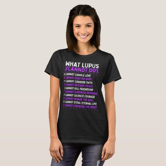 T-shirt Lupus Sensibilisation Lutter Lupus Warrior Ribbon (Devant entier)