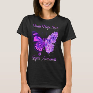 T-shirt Lupus Sensibilisation Mois Fleurs Papillon 2022 Fo